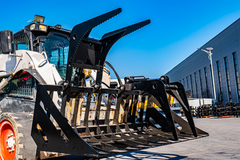 MMS 72'' Hollow Wood Grapple Attachment for Skid Steer Loader