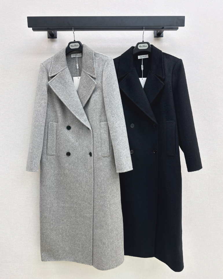 Max Mara/26Latest Minimalist Double-Faced Wool Coat for Autumn/Winter