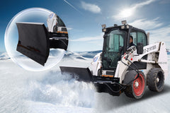 MMS 70" Skid Steer Bulldozer Blade / Snow Plow Pusher 30° Left & Right Snow Plow Pusher Attachment