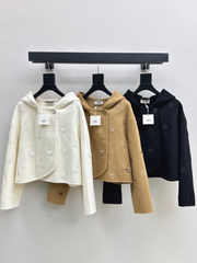 Hermès / 26 Fall/Winter Latest Hooded Double-Sided Wool Coat