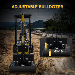 1 Ton Mini Excavator with 13.5 HP Gasoline Engine and Thumb Clip-MS10H