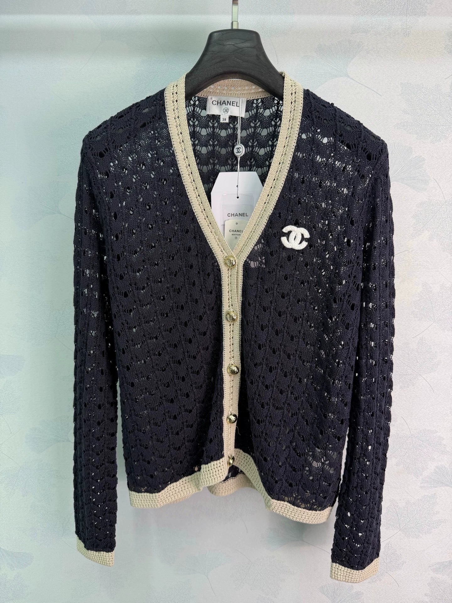 Chanel/26 Early Autumn New V-Neck Sleeveless Knit Cardigan