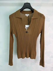 Chanel  /26 Early Autumn New Lapel Knit Long Sleeve Sweater