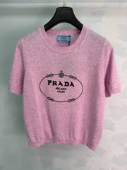 Prada/26 Early Autumn New Logo Knit Short Sleeve