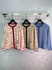 Hermès/26 Early Autumn New Crew Neck Knit Cardigan