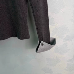 MiuMiu/Color-Block Collar Knit Sweater