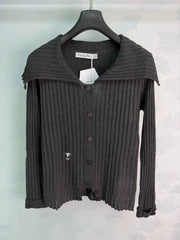 Dior/26 Early Autumn New Collared Long-Sleeve Knit Cardigan