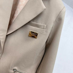 Louis Vuitton / 26 New Leather Buckle Pleated Blazer