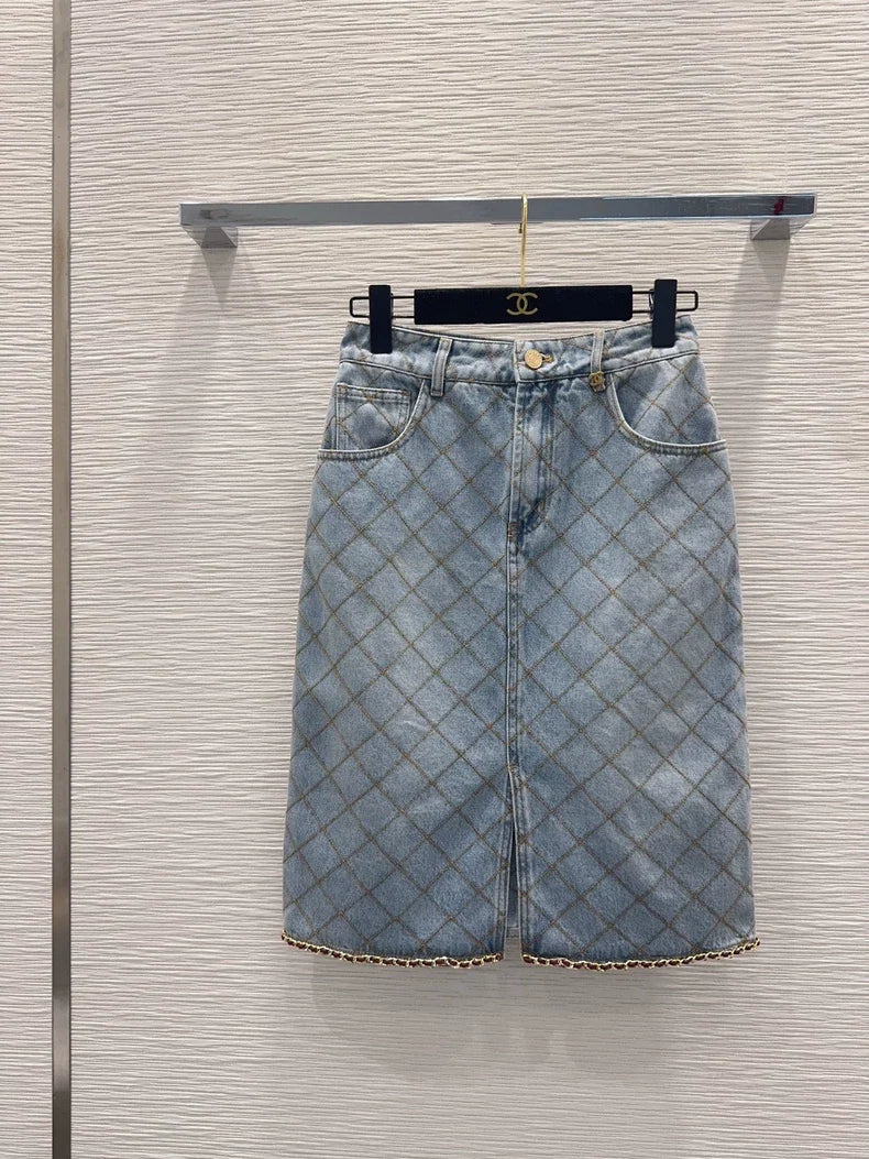 Chanel/26ss new denim mini skirt