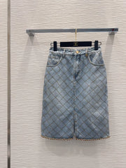 Chanel/26ss new denim mini skirt