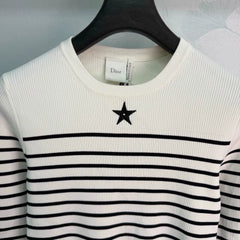 Dior/26 Early Autumn New Striped Wool Sweater