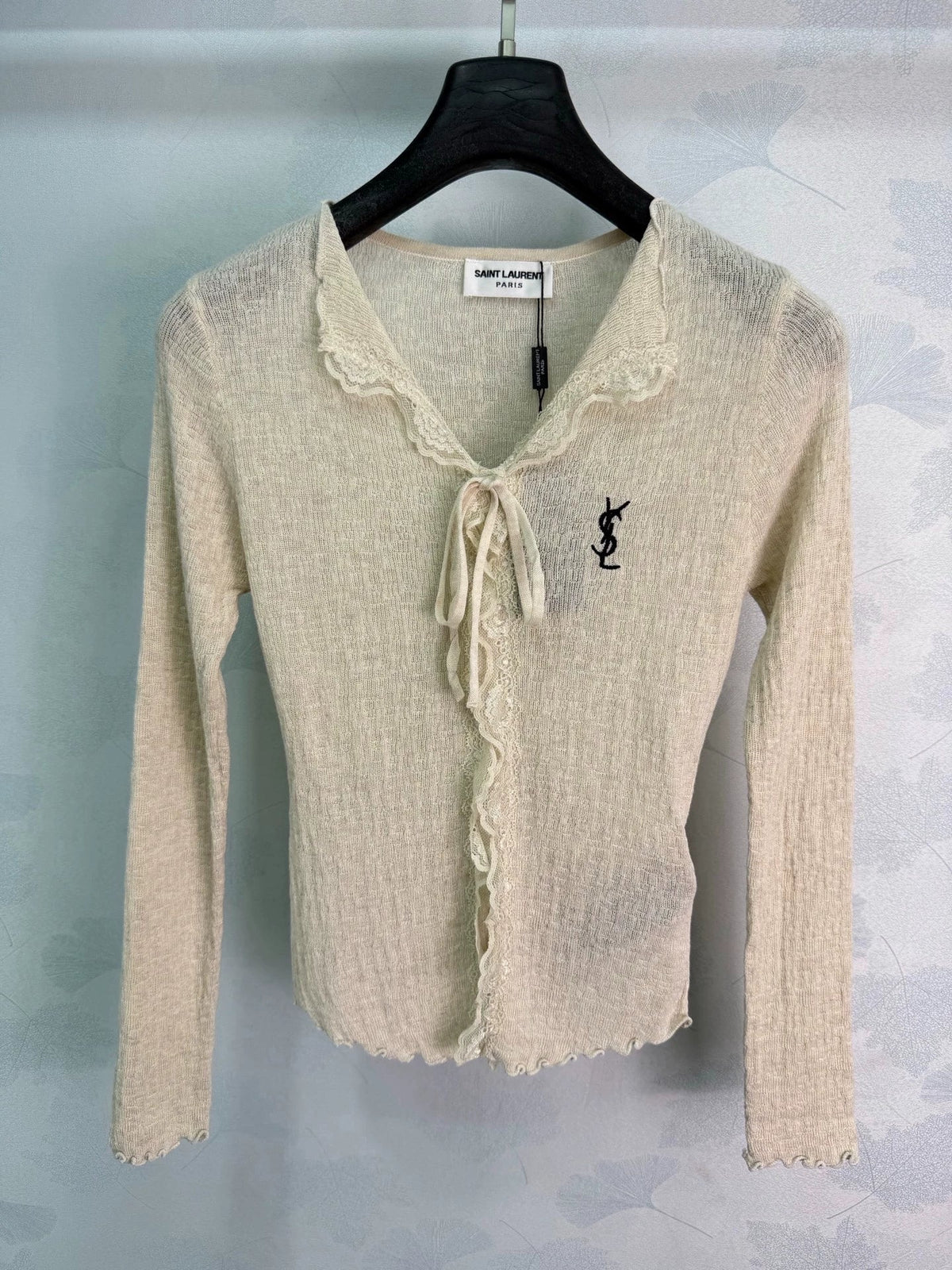 Yves Saint Laurent/26 Early Autumn New V-Neck Long-Sleeve Knit