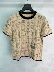 Hermès / 26 Early Autumn New Round Neck Knit Short Sleeve