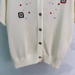 Chanel/26 New Embroidered Short-Sleeve Knit Cardigan