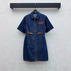 Fendi/26New ArrivalPaneled Denim Dress