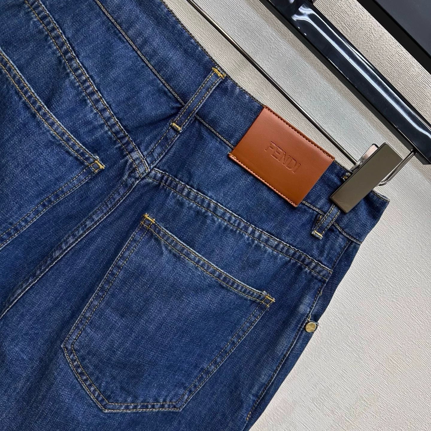 Fendi/26New ArrivalPaneled Denim Shorts