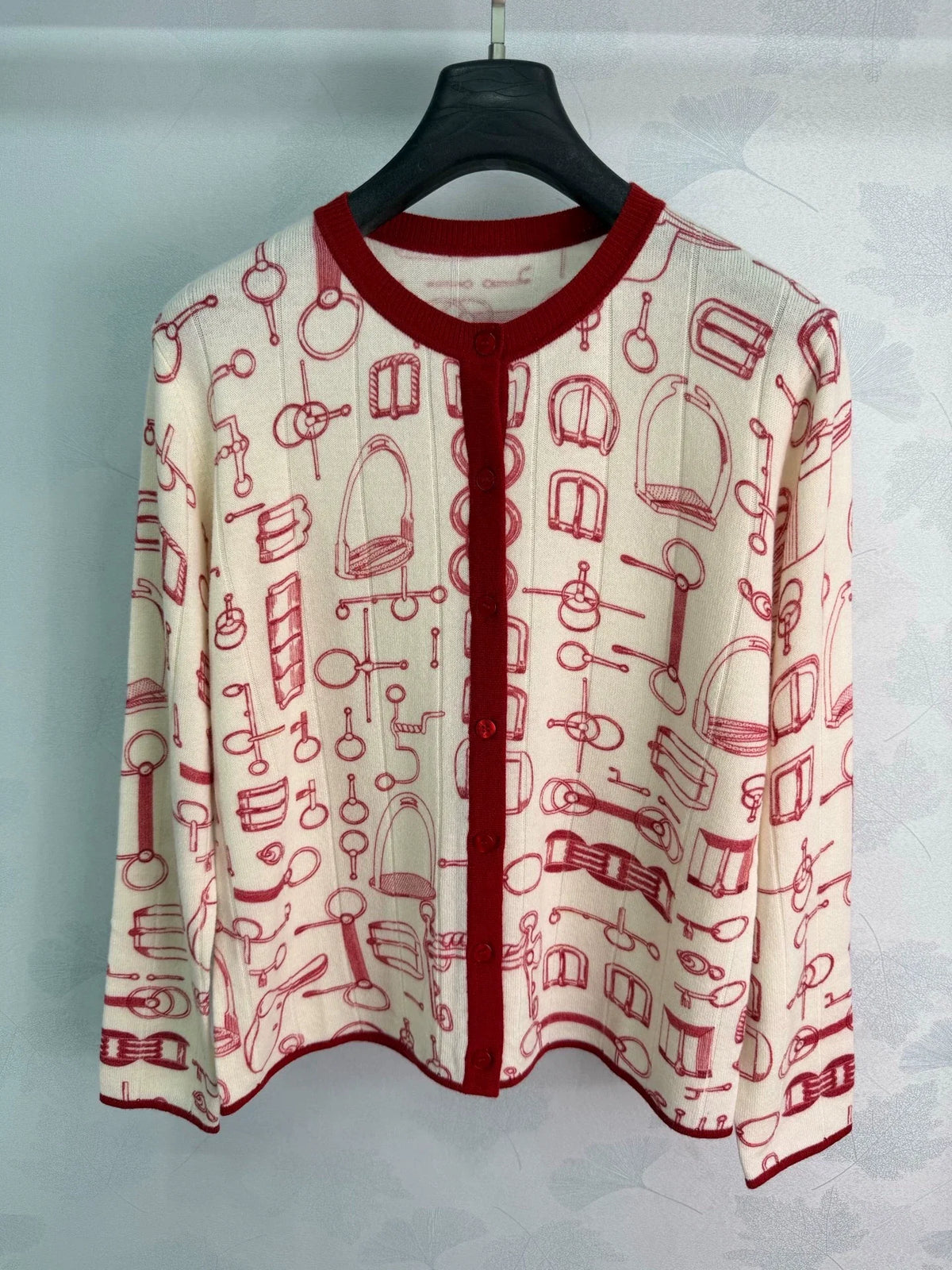Hermès/26 Early Autumn New Crew Neck Knit Cardigan