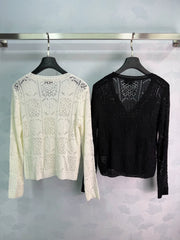 Chanel / 26 Early Autumn New V-neck Knitted Long Sleeve Cardigan