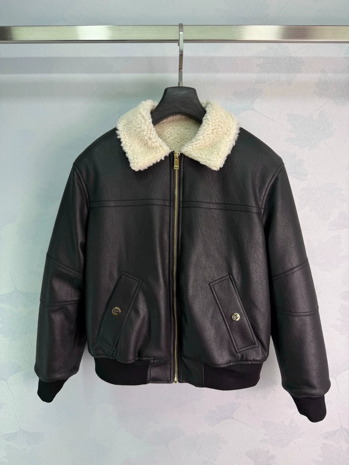 Chanel/26 New Lamb Wool Leather Jacket
