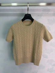 LORO PIANA / 26 Early Autumn New Twist Pattern Short Sleeve