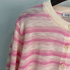 Loewe/26 Early Autumn New Striped Long-Sleeve Cardigan