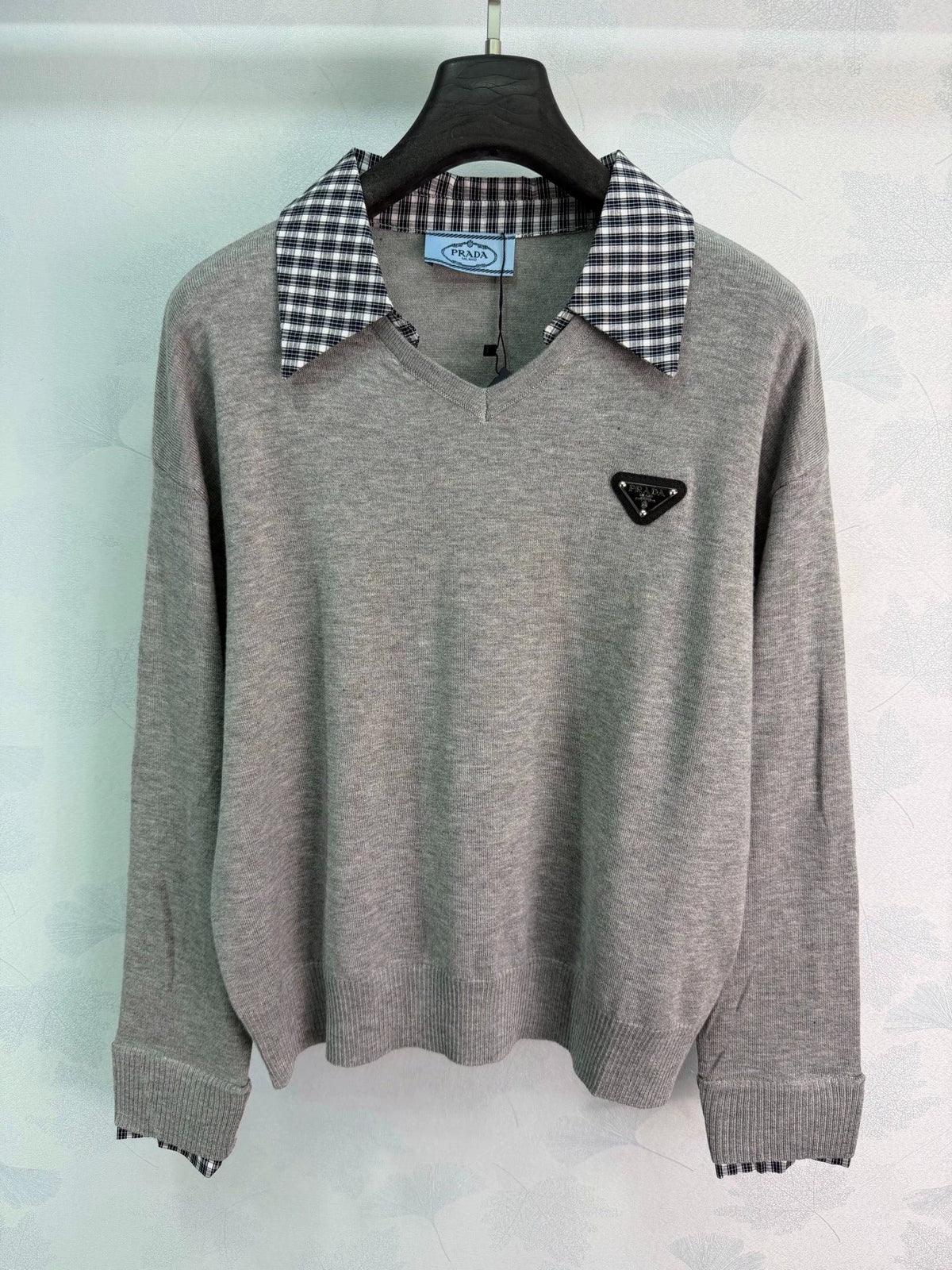 Prada / 26 Early Autumn New Plaid Two-in-One Long Sleeve