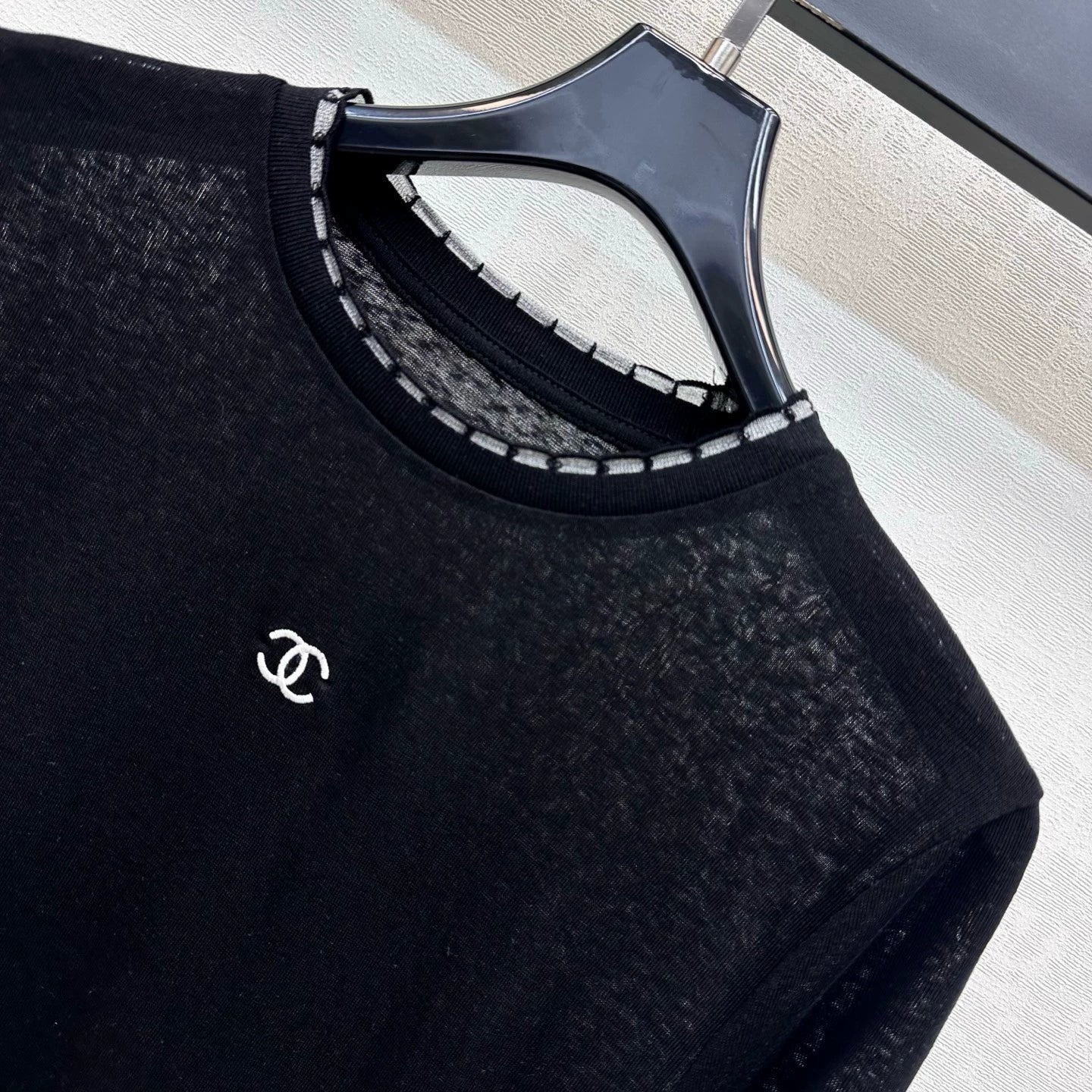 Chanel/26 New Embroidered Lace Collar Long Sleeve