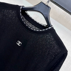 Chanel/26 New Embroidered Lace Collar Long Sleeve