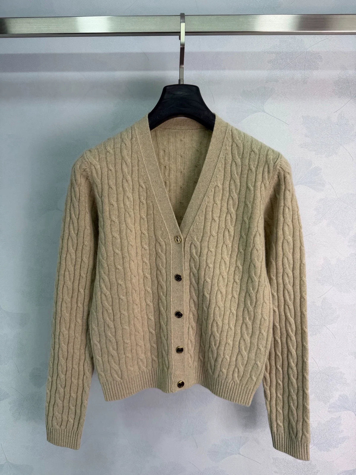 LORO PIANA/26 Early Autumn New Cable Knit Cardigan
