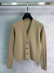 LORO PIANA/26 Early Autumn New Cable Knit Cardigan