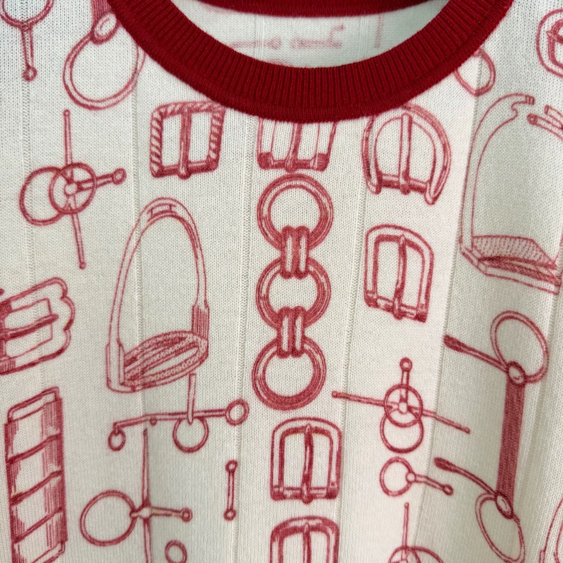 Hermès / 26 Early Autumn New Round Neck Knit Short Sleeve