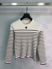 Dior/26 Early Autumn New Striped Wool Sweater