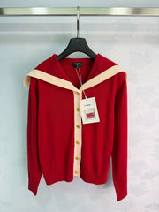 Chanel / Red Knitted Cardigan