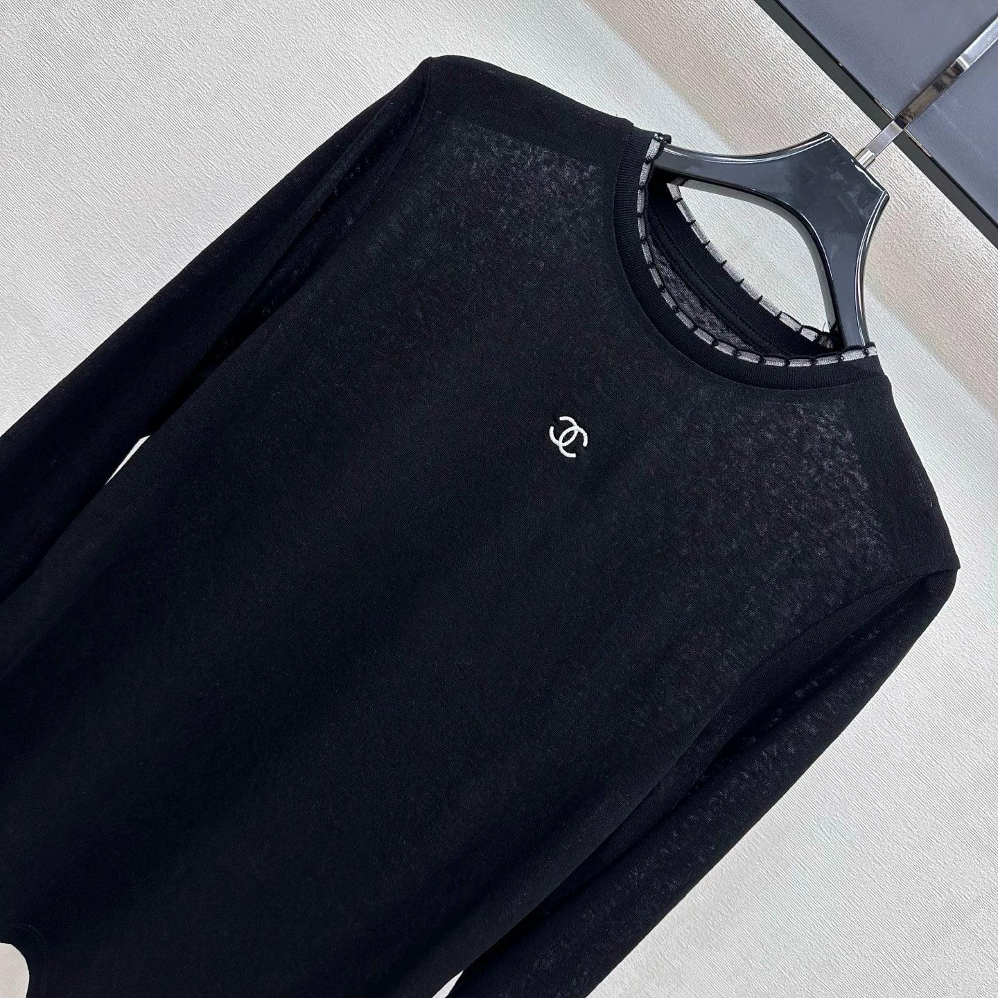 Chanel/26 New Embroidered Lace Collar Long Sleeve