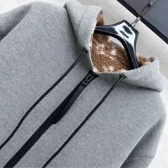 Louis Vuitton/26 New Hooded Teddy Lamb Fleece Jacket