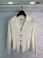 Chanel / 26 Early Autumn New Collared Long-Sleeve Knit Cardigan