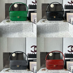 Chanel 2026 Crocodile Embossed Flap Bag 26cm Calfskin