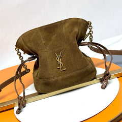 YSL 2026 Jamie Mini Shoulder Bag 16cm Suede And Calfskin