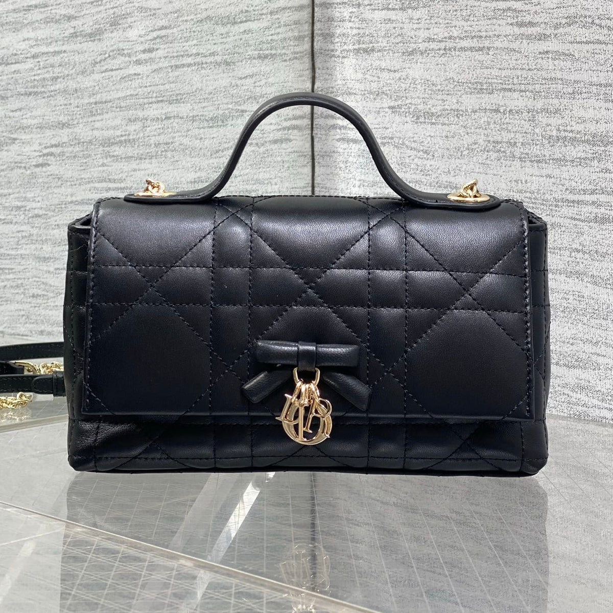 Dior 2026 My Tender Dior Top Handle Bag 21cm Lambskin