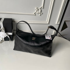 CHANEL 26S HOBO BAG 32 IN BLACK LAMBSKIN GOLD HARDWARE