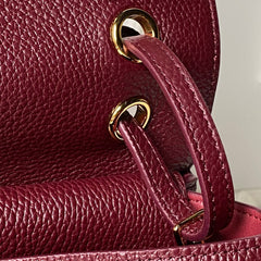 Chanel 2026 Maxi Bag 32cm Burgundy Calfskin Gold Hardware