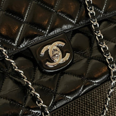 Chanel 2026 CC Delivery Tote Bag 30cm Black Glossy Calfskin