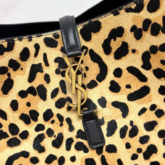 YSL 2026 LE 5 A 7 Leopard Print Handbag 31cm And 23cm Calfskin Hair