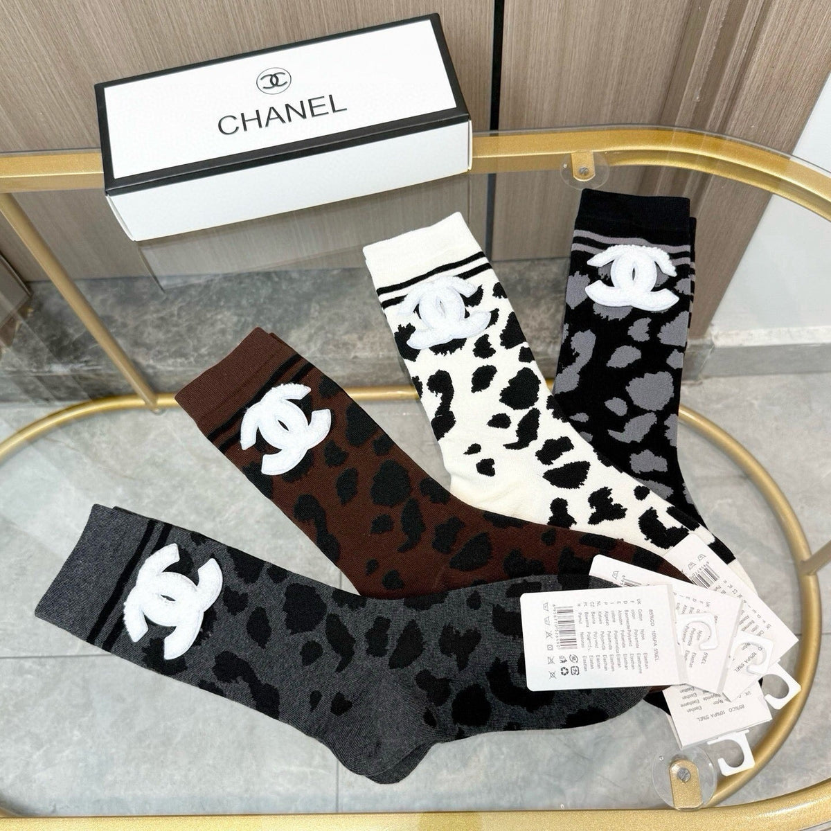 CHANEL 26S CREW SOCKS 407156 (1 BOX)