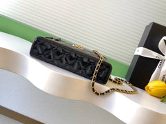 Chanel 2026 Vanity Case Bag 19.5cm Black Patent Leather