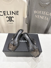 chanel/26SS NEW Transparent flip-flops beach slippers