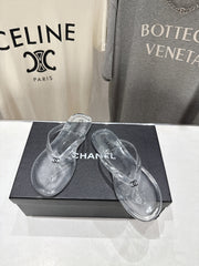 chanel/26SS NEW Transparent flip-flops beach slippers