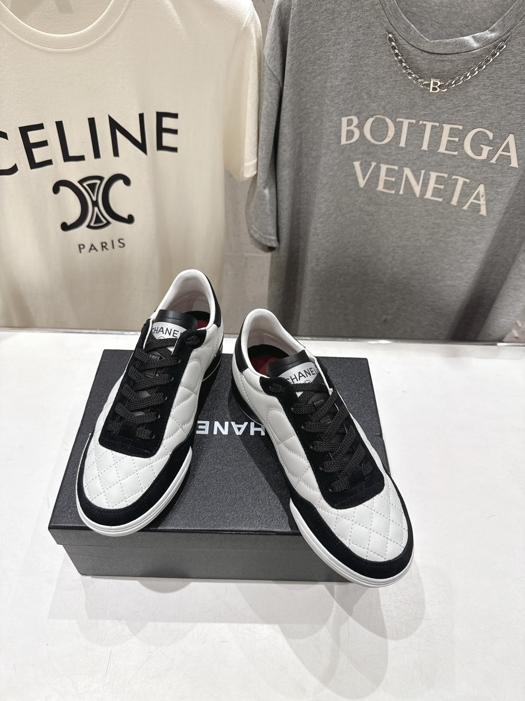 chanel/26SS NEW Diamond Panda Shoes Casual White Shoes Sports Shoes