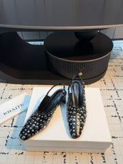 Khaite/26SS NEW Punk style rivet Roman sandals