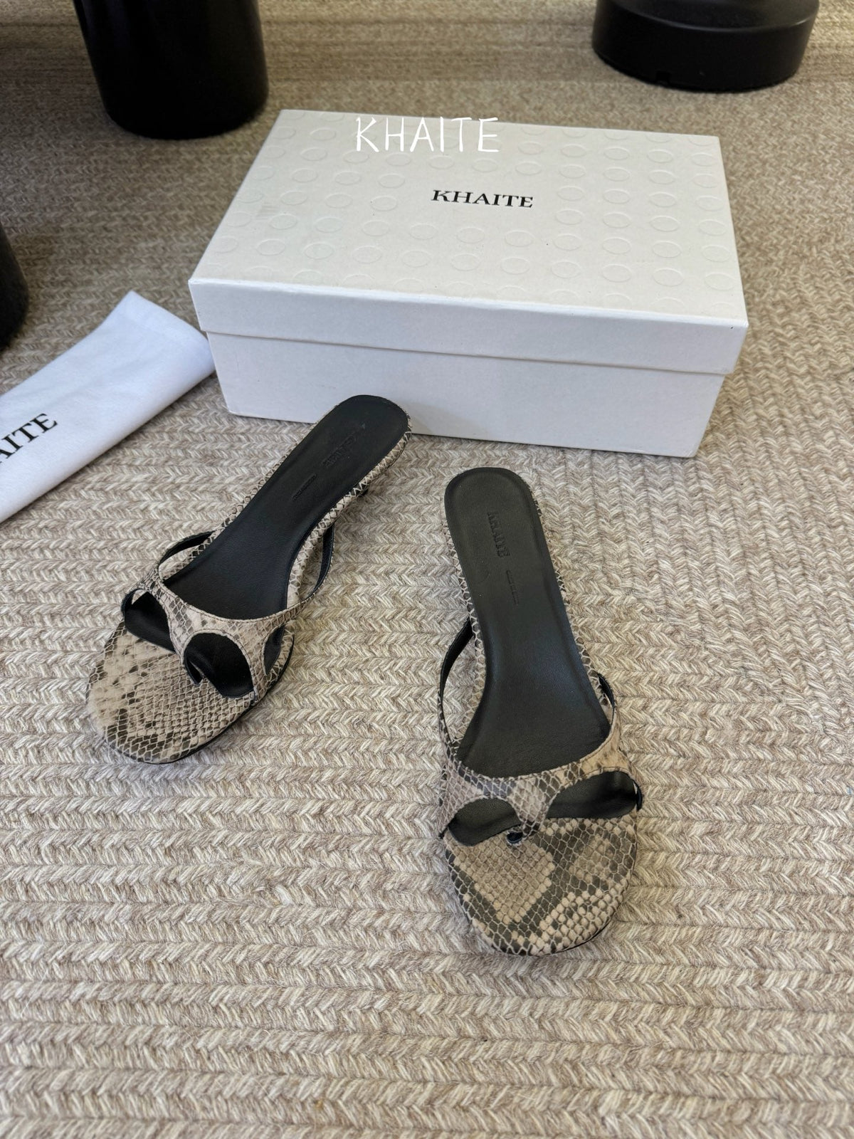 Khaite/26SS NEW Flat square toe mules flip-flop sandals and slippers